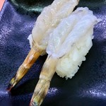 スシロー - 天然車海老食べ比べ（生、漬け）：180円＋税