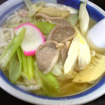 手打うどん 四国屋 - 鴨南蛮うどん。お肉美味しいです。