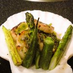 鉄板焼レストラン八景 - 「よくばりディナーコース」地魚鉄板焼　帆立貝柱