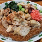 鶏カレー＋豆＋草