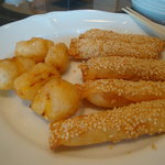 故宮 - 2011/05/21　海老入り春巻胡麻風味・かぼちゃの揚げ物