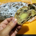 パン家アストレア - 【2017年12月22日(金)】真ん中の栗餡のように見えるものが「マジパン(またはマルチパン)」です。