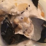 ビストロひつじや - 焼きバナナのデザート アップ