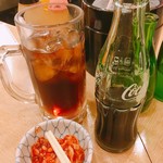 酒場 ふくろ - 焼酎小瓶 180ml 250円とコーラ 200円 +お通し