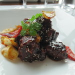 中国料理 「チャイナブルー」 - 牛肉と百合根のシンガポール醤油炒め