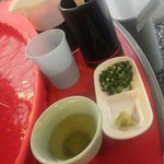 谷山慈眼寺 そうめん流し - 薬味やめんつゆ