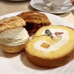 ホテルニューオータニ - 新edoシュークリーム、アップルパイ、フルーツロール＠スタンダード系の一皿