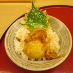 天ぷら やす田 - 卵天丼＠500円(税込み)