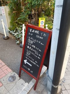 宮崎酒房 くわ - みすじ通りの看板