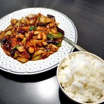Senji Hyakumi - 鶏肉の唐辛子炒め ＆ ご飯