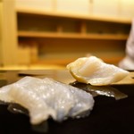日本橋蛎殻町 すぎた - つぶ貝と真子カレイ