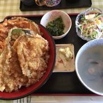 いきいき - ハゼ丼(大盛無料)850円+しじみの味噌汁 200円