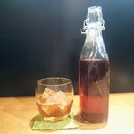 中国菜 火ノ鳥 - 甕出し 古越龍山 花彫陳年　ロックで