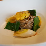 大和太葱の蕎麦ﾊﾟｽﾀ