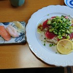 千歳鮨 - イタリアン生チラシセット 900円 (稲庭うどん、自家製アイスクリーム付き)