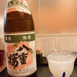 しん - 【2017年12月１人はしご酒】蕎麦焼酎（八重桜の蕎麦湯割り）