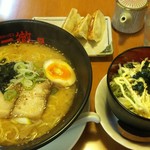 Menittetsu - 味噌ラーメン+Bセット（ねぎマヨ丼）　680円+380円