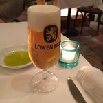 ペルケノー - まずはビールで乾杯　レーベンブロイ・・懐かしい！？