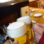 串焼　平さん - 一番搾りは\500也