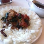 インド式 チャオカリー - チキントマトほうれん草curry