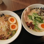 らーめん錦 - トロ玉らーめん醤油＆塩～