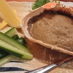 睦月処　穂寿美 - 蟹みそ甲羅焼き