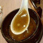 麺処笠懸 Ichi - 【2018.1.14(日)】2代目の逆襲(並盛・210g)766円のスープ割り