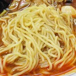 六文亭 - 麺は細麺です。