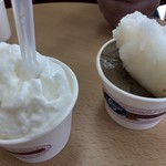 ジェラートフレスコ - 左からベルギーチョコ、ラフランス、ほうじ茶、生りんご