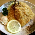 田舎レストランじんべえ - 厚くてふわふわのアジフライ！