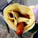 クレープハウス ピーナッツ - 焼きチーズカレーフランク！