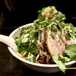 スパイス・ラー麺 卍力 - ＜2018年01月再訪・34回目＞スパイスラーメン・ダブルもやし・パクチー・にんにく・1,180円