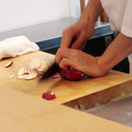 和久 - サツマイモの調理風景(2017.11月中旬)