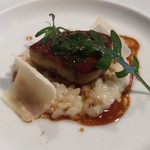ラ ターブル ドゥ ジョエル・ロブション - フォアグラのポアレとパルメザンのリゾット