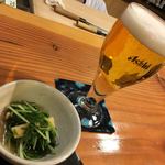 季寄料理よしかわ - ビールとお通し