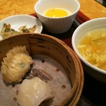 赤坂璃宮 - セットの 飲茶 スープ ザーサイ デザート