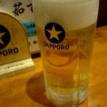 牛タン いろ葉 - 生ビール(黒ラベル)490円