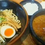 みやこ家 - カレーつけ麺(半ライス付き) ￥880