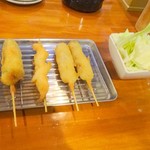花山 - 串揚げとキャベツ