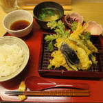 天ぷら やす田 - 天ぷら定食＠900円(税込み)