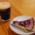 梵恩舎 - 豆腐のチーズケーキとアイスコーヒー