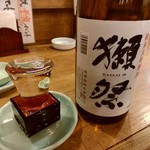 Hamayaki Kaisen Izakaya Daishou Suisan - 【2018.1.15(月)】冷酒(獺祭50・純米大吟醸・山口県・1合)1,080円