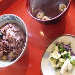 清澄の里 粟 - 御飯とお吸い物と漬物