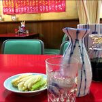 仙龍 - 熱燗320円（白菜漬け付き）