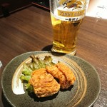 居酒屋 山の猿 - ランチサイドメニューのザンギ