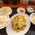Mampuku - 豚肉と玉子高菜炒め定食  550円内税