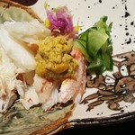 馳走 啐啄一十  - ②毛蟹(北海道オホーツク海産)
      28年間継ぎ足しのポン酢で。