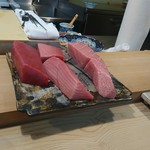 鮨 猪股 - 今日の本鮪 魚河岸樋長 津軽海峡竜飛岬169キロ