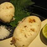 魚心 - 天然とらフグの白子焼き 1500円