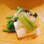 はっこく - 2018.1.  うるいと京ほうれん草のお浸し